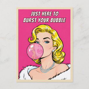 Cartão Postal Humor Retro Vintage Frenemy Arte Pop