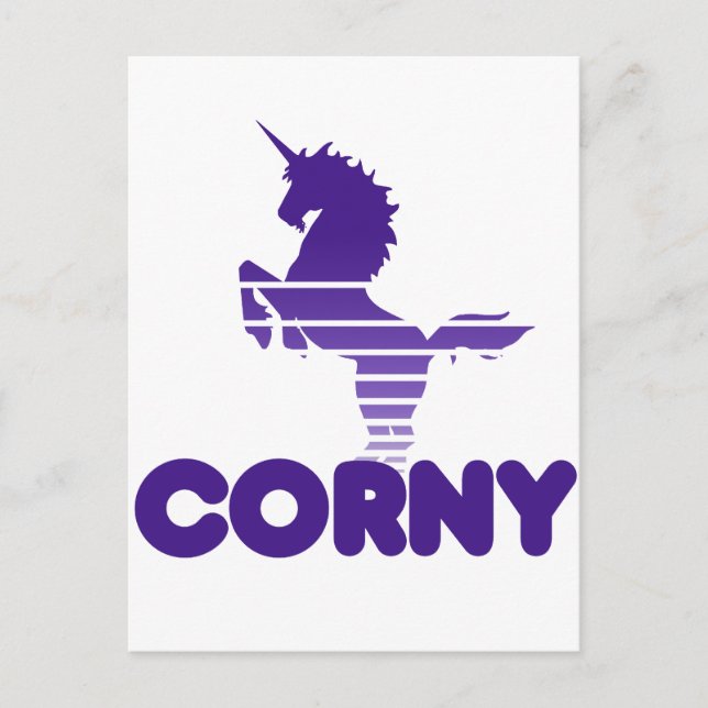 Cartão Postal Humor Unicorn (Frente)