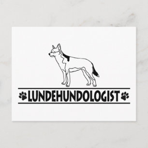 Cartão Postal Humorável Lundehund Norueguês
