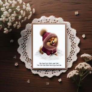 Cartão postal humorístico personalizável para qual