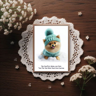 Cartão postal humorístico personalizável para qual