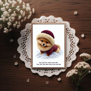Cartão postal humorístico personalizável para qual