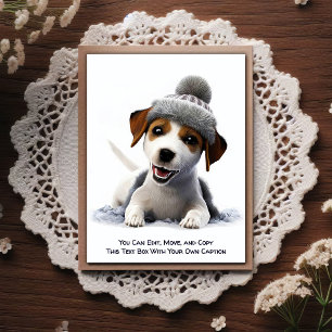 Cartão postal humorístico personalizável para qual