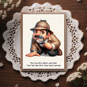 Cartão postal humorístico personalizável para qual