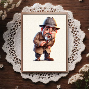 Cartão postal humorístico personalizável para qual