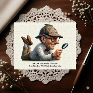 Cartão postal humorístico personalizável para qual