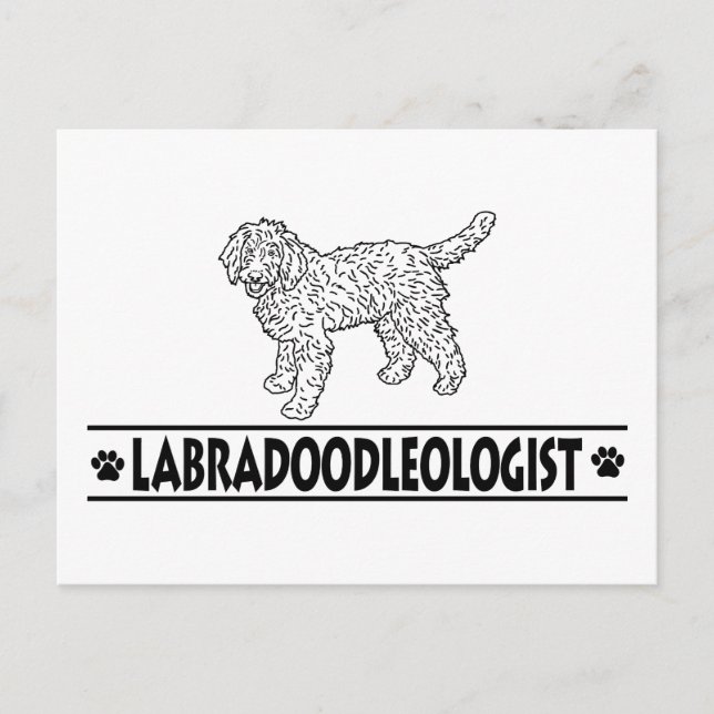 Cartão Postal Humorous Labradoodle (Frente)