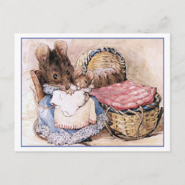 Cartão Postal Hunca Munca e seus bebês por Beatrix Potter