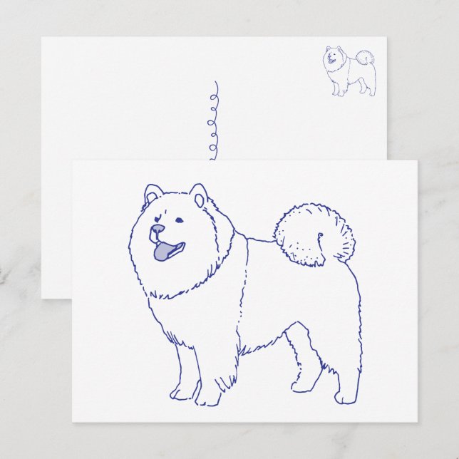 Cartão Postal Hunderasse Chow-Chow (Frente/Verso)