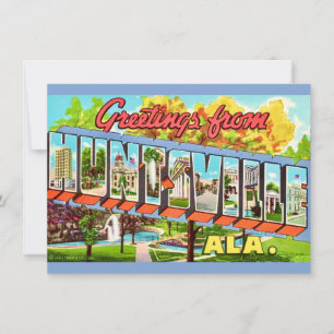 Cartão postal Huntsville Alabama Vintage