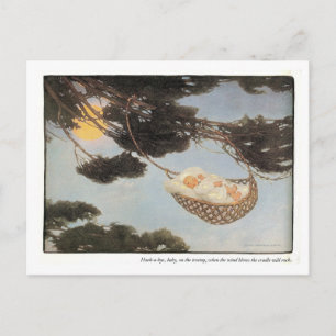 Cartão Postal Hush-a-Bye, Baby Nursery Rhyme