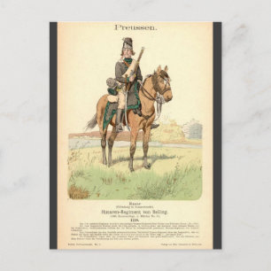 Cartão Postal Hussar prussiano
