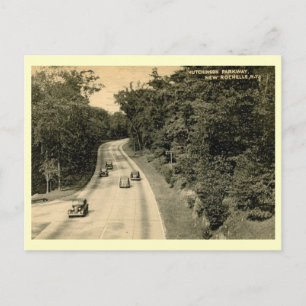 Cartão Postal Hutchinson River Pkwy, New Rochelle, NY Antigo