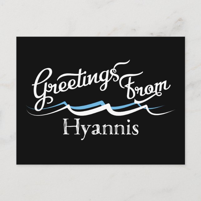 Cartão Postal Hyannis Postcard Water Waves (Frente)