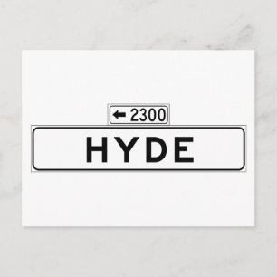 Cartão Postal Hyde Rua, San Francisco Street Sign