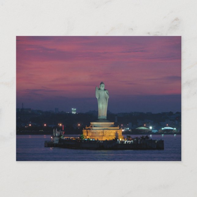 Cartão postal Hyderabad Lake, Índia (Frente)