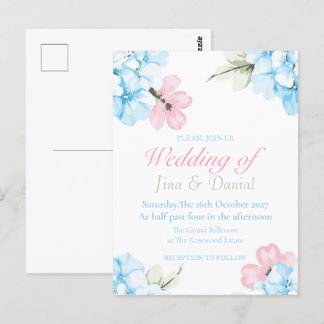 Cartão Postal Hydrangeas Pastel Bloom