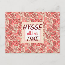 HYGGE o Tempo Todo Rosa Confortável Paisley