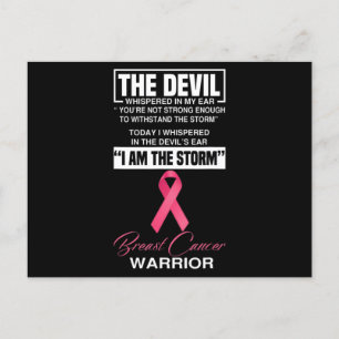 Cartão Postal I Am The Storm Breast Cancer Awareness Pink Ribbon