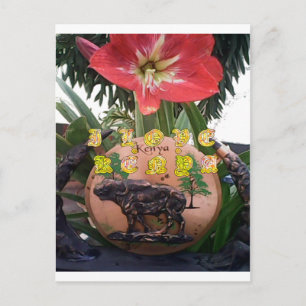 Cartão Postal I (Coração) Patch de Buffalo do Quênia/Impressão