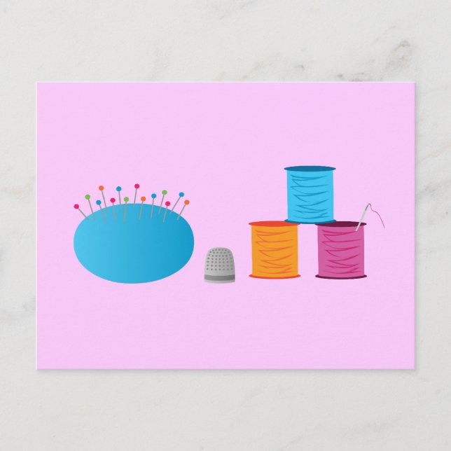 Cartão Postal I costurar coração (Frente)