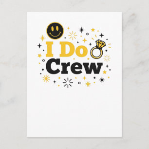 Cartão Postal I Do Crew Festa Divertida de Casamento para a No
