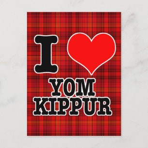 CARTÃO POSTAL I HEART (AMOR) YOM KIPPUR