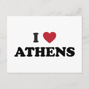 Cartão Postal I Heart Athens Grécia