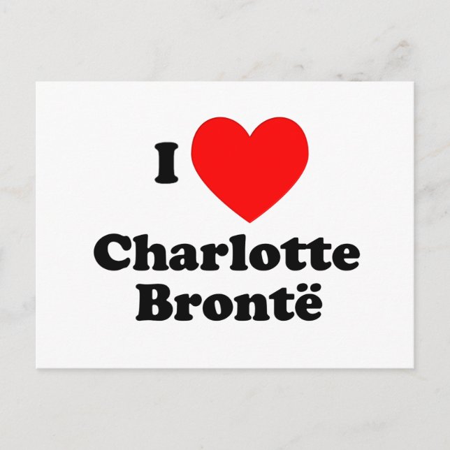 Cartão Postal I Heart Charlotte Bronte (Frente)