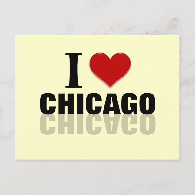 Cartão Postal I Heart Chicago (Frente)
