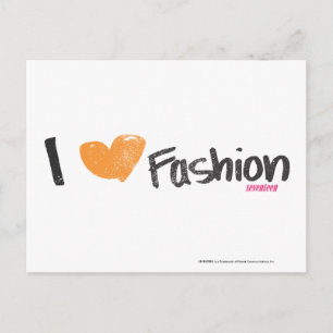 Cartão Postal I Heart Fashion Orange