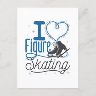 Cartão Postal I Heart Figure Skating
