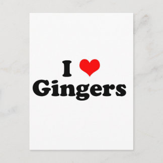 Cartão Postal I Heart Gingers