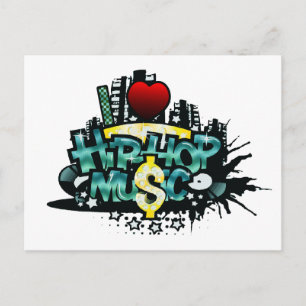 Cartão Postal I Heart Hip Hop Music