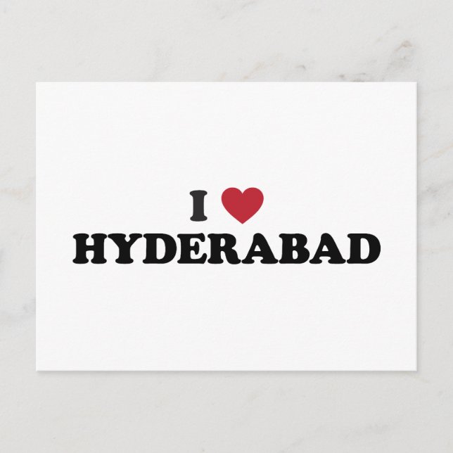 Cartão Postal I Heart Hyderabad (Frente)