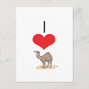 Cartão Postal I Heart (Love) Camels
