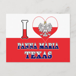 Cartão Postal I Heart Love Panna Maria Texas
