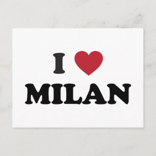 Cartão Postal I Heart Milan Itália