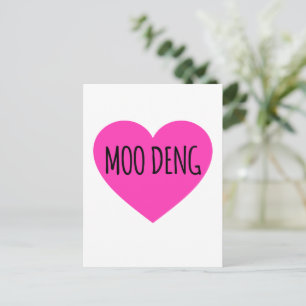 Cartão Postal I Heart Moo Deng - Baby Hippo Moo Deng