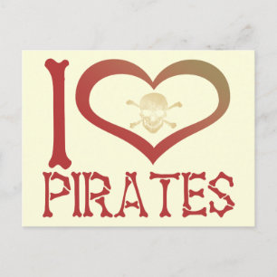 Cartão Postal I Heart Pirates