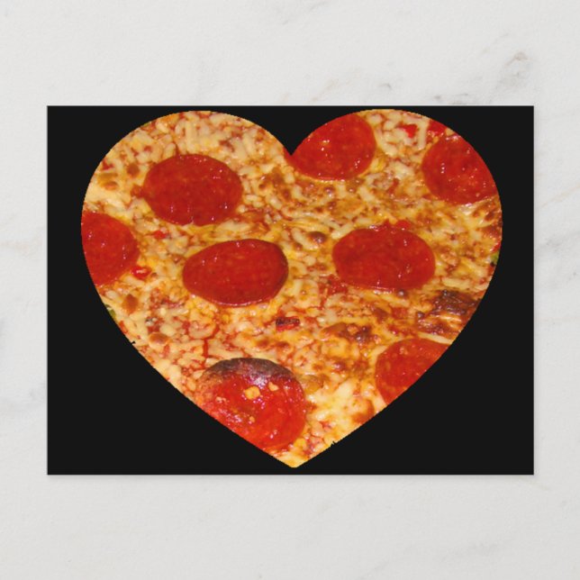 Cartão Postal I Heart Pizza (Frente)