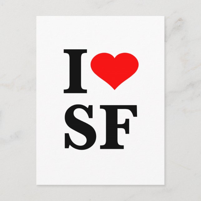 Cartão Postal I Heart San Francisco (Frente)
