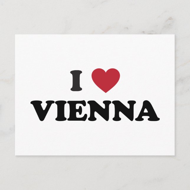 Cartão Postal I Heart Viena Áustria (Frente)