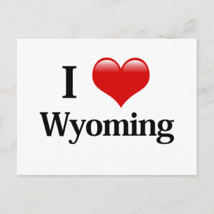 Cartão Postal I Heart Wyoming