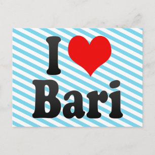 Cartão Postal I Love Bari, Itália
