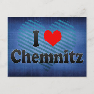 Cartão Postal I Love Chemnitz, Alemanha