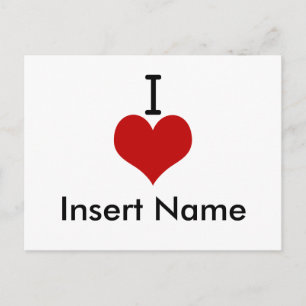 Cartão Postal I Love (coração)