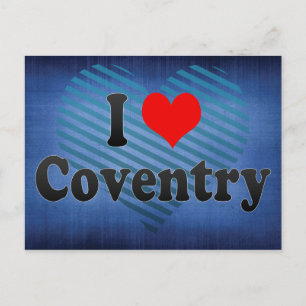 Cartão Postal I Love Coventry, Reino Unido