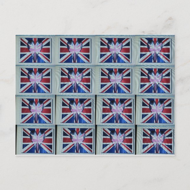 Cartão Postal I Love England Art Impressão (Frente)