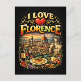 Cartão Postal I Love Florence
